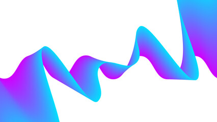 Abstract flowing wavy gradient. ribbon vector illustration.