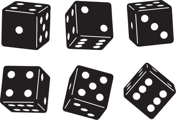 
vector colored dice design examples - obrazy, fototapety, plakaty