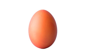 Colored orange Easter egg on a transparent background