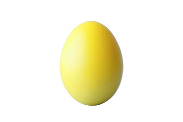 Colored yellow Easter egg on a transparent background