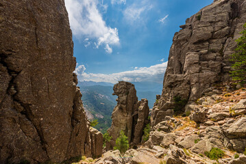 Wanderung in der Bergen von Korsika / Col de Bavella