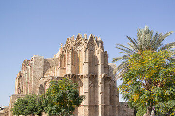 Fototapeta na wymiar Nice view of the historic buildings in the center of Famagusta, North Cyprus