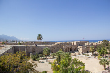 Obraz premium Nice view of the historic buildings in the center of Famagusta, North Cyprus