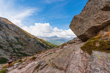 Wandern in den Bergen von Korsika