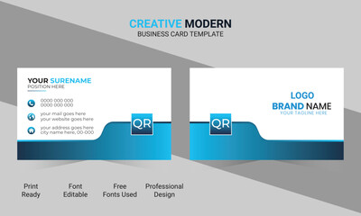 corporate and new modern business card design template