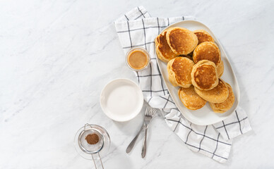 Eggnog pancakes