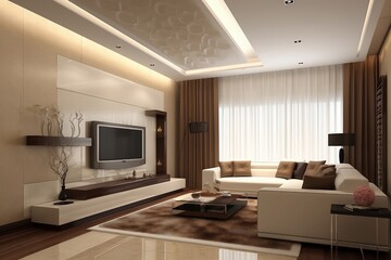 Naklejka na ściany i meble Interior Design - Stylish Room with Modern Decor