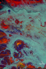My original painting in bright bold colours, Fluid art