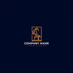 Elegant goat logo vector design template