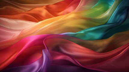 Obraz premium Vibrant Oceanic Embrace as a tidal swirl of brilliant hues cascading over the horizon in a magnificent wave of color Generated by AI