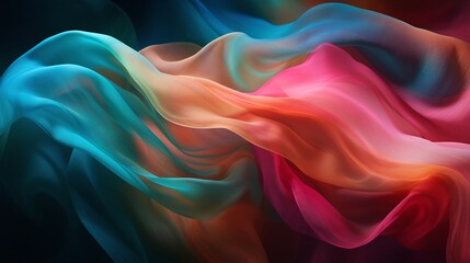 Obraz premium Vibrant Oceanic Embrace as a tidal swirl of brilliant hues cascading over the horizon in a magnificent wave of color Generated by AI