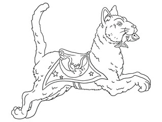 This beautifully designed cat illustration is a must-have for any coloring book enthusiast. With intricate details and smooth lines, it's the perfect way to relax and unleash your creativity.