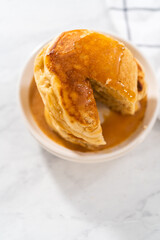 Eggnog pancakes