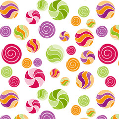 right pattern with painted candies and lollipops