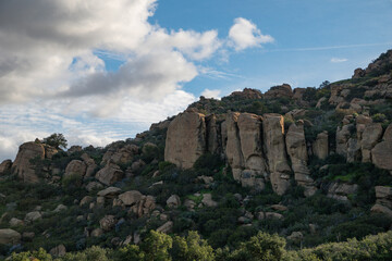 Fototapeta na wymiar Chatsworth Hills near Santa Susana Pass, San Fernando Valley, California
