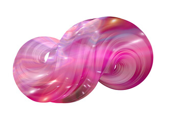 Abstract space figure of infinity on a transparent background in png format. 3D render.