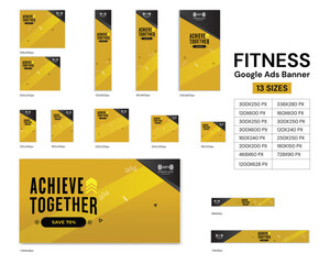 Unleash Inner Athlete with Creative Fitness Training Google ads banner
