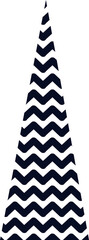 Digitally generated image of chevron pattern over christmas tree icon against white background
