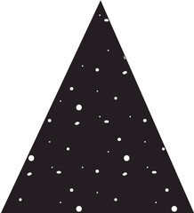 Digitally generated image of black christmas tree icon against white background