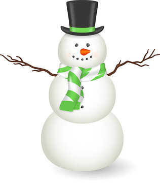 Digitally generated image of snowman icon against white background