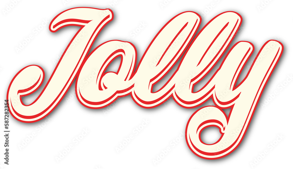 Fototapete digitally generated image of white jolly text banner with red border against white background