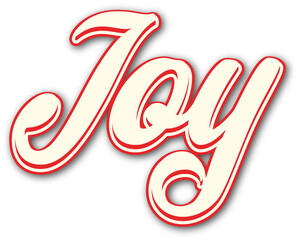 Fototapeta premium Digitally generated image of white joy text banner with red border against white background