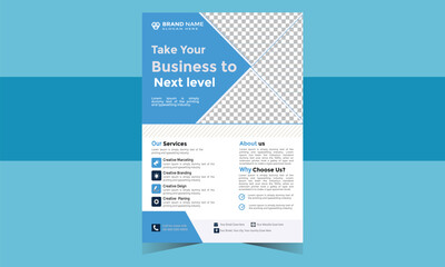 Creative Modern Corporate Business Flayer Poster Design Layout Space For Photo Background,
Vector illustration Template in A4 Size.