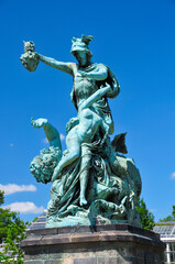 Fototapeta na wymiar Sculpture of Perseus and Andromeda. Poznan, Greater Poland Voivodeship, Poland.