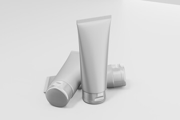 3D Render of Cosmetic Tube for Mockup