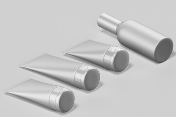 3D Render of Cosmetic Tube for Mockup