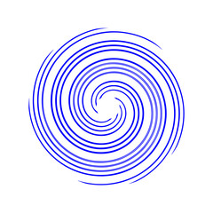 Swirl Circle concentric lines logo. Rippled rings and round sound waves pattern symbol. Flat vector illustration