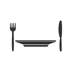 Dishes icon. Restraunt element set background vector ilustration.