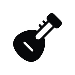 Guitar icon vector stock.