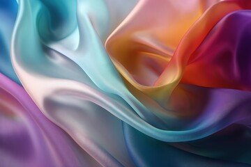 Fototapeta na wymiar Smooth colorful silk texture background illustration with Generative AI