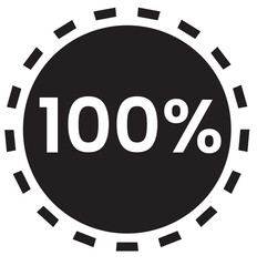 Fototapeta premium 100% icon on transparent background