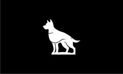 Fototapeta na wymiar silhouette of a dog