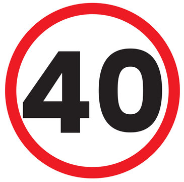 speed limit sign on transparent background