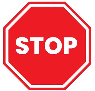 stop sign isolated on transparent background