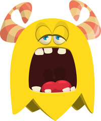 Funny cartoon monster character for Halloween. Vector isolated. Great for package design