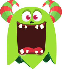 Funny cartoon monster character for Halloween. Vector isolated. Great for package design