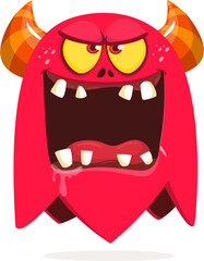 Funny cartoon monster character for Halloween. Vector isolated. Great for package design