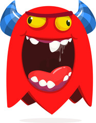 Funny cartoon monster character for Halloween. Vector isolated. Great for package design