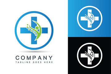 Health medical logo design template