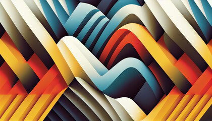 Generative AI, Modern Flow: A Dynamic Geometric Background of Clean Lines and Bold Shapes