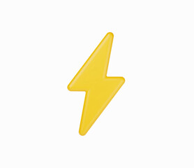 3d Realistic Lightning bolt Vector illustration