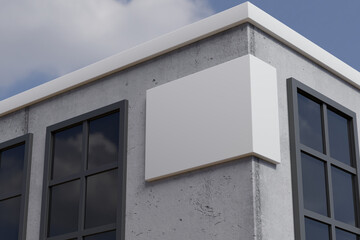 3D Render of Outdoor Signage for Mockup