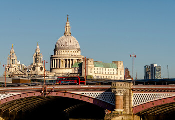 St Paul's Cathedral and the river Thames