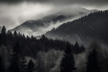 fog in the mountains