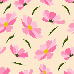 Fototapeta na wymiar Seamless background with daisy Eps 10 vector. 