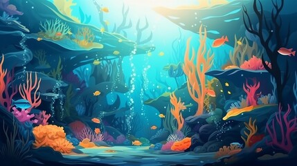 World ocean day illustration, Generative ai
